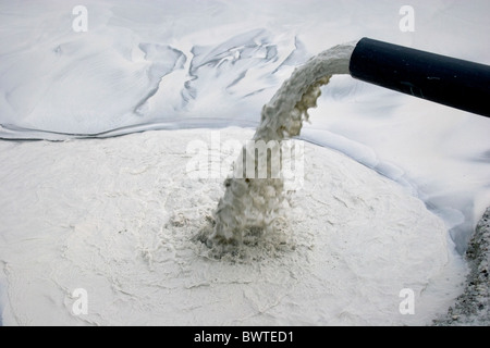 Micaceous residue from china clay production Stock Photo