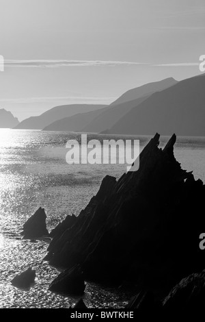 The Blasket Islands from Dunmore Head, Dingle Peninsula, County Kerry, Munster, Ireland. Stock Photo