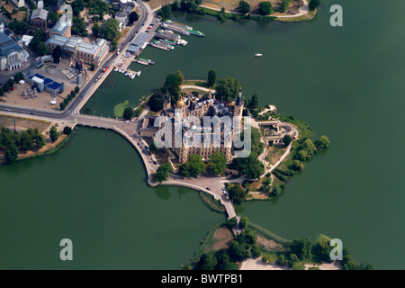 Aerial photograph of Schwerin Castle, Mecklenburg-Vorpommern, Germany
