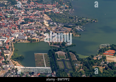 Aerial photograph of Schwerin, Mecklenburg-Vorpommern, Germany Stock Photo