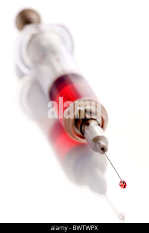 Red Candle Injection medicine injection with red serum Stock Photo - Alamy