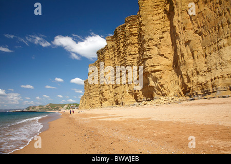 West Bay Cliffs, Jurassic Coast World Heritage Site, West Bay, Bridport, Dorset, England, United Kingdom Stock Photo