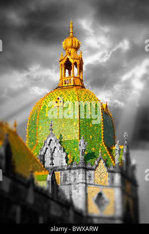 The Art Nouveau Museum of Applied Arts with Zolnay tiled roof. Budapest Hungary Stock Photo