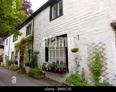 Cottages in the village of Barrowford in Lancashire in Northern England Stock Photo