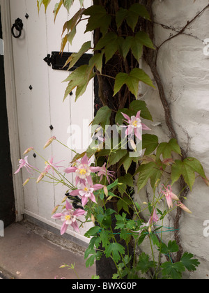 Cottage door in the village of Barrowford in Lancashire in Northern England Stock Photo