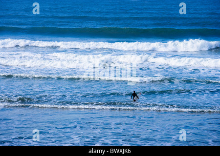 Surfer, Cornwall, UK Stock Photo