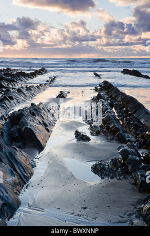 Welcombe Mouth, Devon, UK Stock Photo