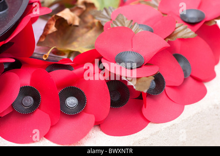 Rememberance Sunday Poppy wreath detail