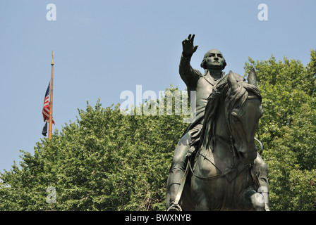 George Washington on horseback statue at Union Square in New York City. Stock Photo