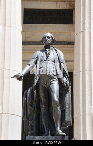 George Washington memorial at Federal Hall, the First Capitol of the United States of America in New York, New York, USA. Stock Photo