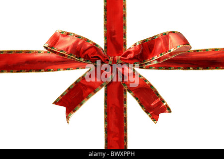 Shiny red bow Stock Photo