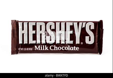 Bar of Hershey's Milk Chocolate, USA Stock Photo