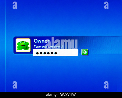 Password Screen On Computer Stock Photo