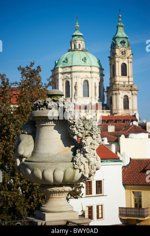 Terrace baroque Small Furstenberk, Prague castle, Lesser Town, Prague, Czech Republic Stock Photo