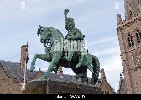 Statue of the Marquis of Londonderry Charles William Vane Tempest Stewart in Durham market square Stock Photo