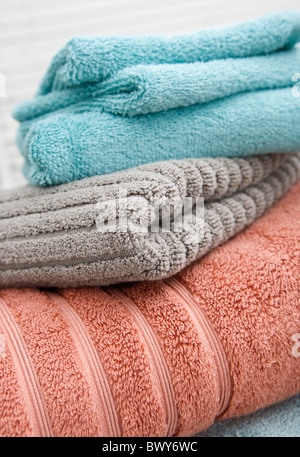 Folded Towels Stock Photo