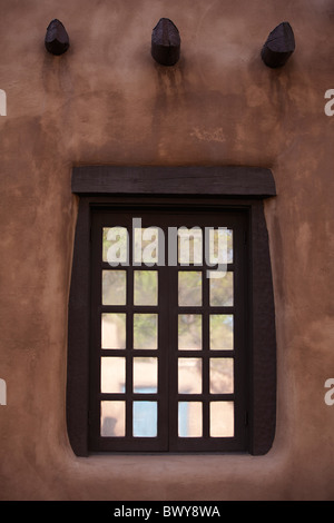 Close-up of Window, Santa Fe, New Mexico, USA Stock Photo