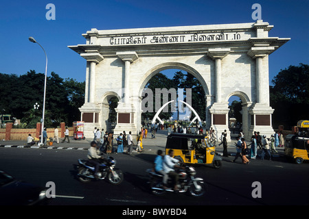 Anna Samadhi in beach road , Chennai; Madras, Tamil Nadu;Tamilnadu, India. Stock Photo