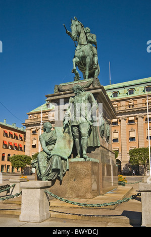 EUROPE SWEDEN Stockholm statue of King Gustav II Adolf (1594-1632) Stock Photo