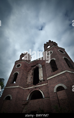 ruins of old gothic castle Stock Photo