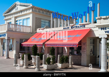 The main entrance to the water park Waterworld in Ayia Napa, Cyprus Stock Photo