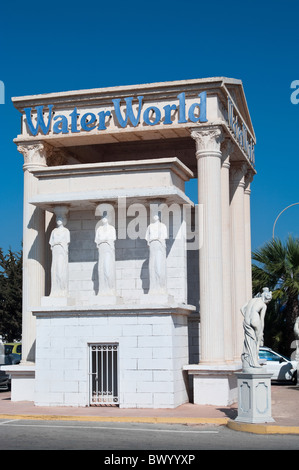 The column near to the water park Waterworld in Ayia Napa, Cyprus Stock Photo