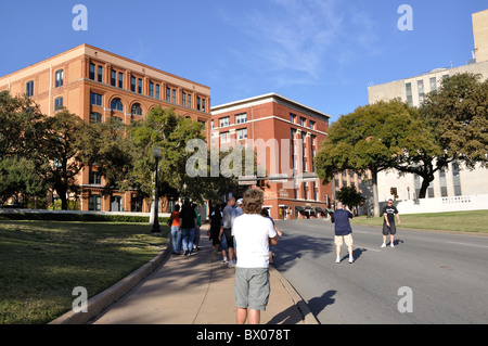 School book depository, Sixth floor, from which Harvey Oswald shot president Kennedy, Dallas, Texas, USA Stock Photo