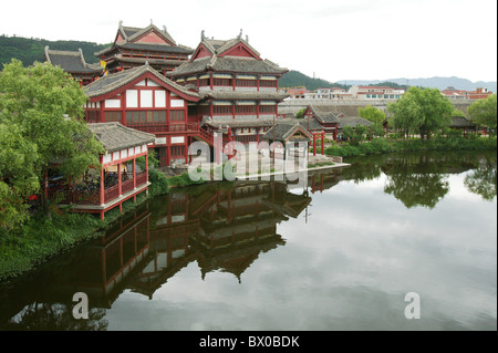 Qing Ming Shang He Tu Scenic Area, Hengdian World Studios, Hengdian Village, Dongyang, Zhejiang Province, China Stock Photo