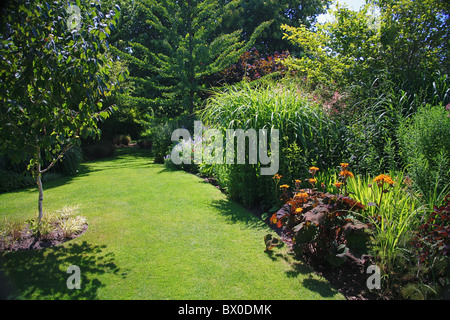 The summer display in Knoll Gardens in Wimborne, Dorset, England, UK Stock Photo