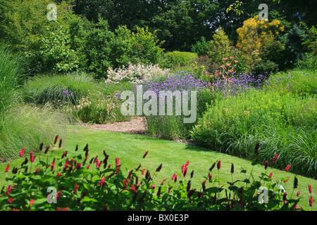 The summer display in Knoll Gardens in Wimborne, Dorset, England, UK Stock Photo