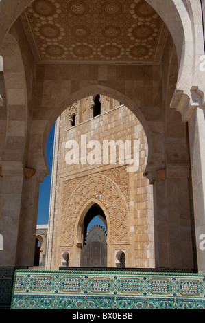 Africa, Morocco, Casablanca. Hassan II Mosque (aka King Hassan Mosque), third largest mosque in the world. Stock Photo