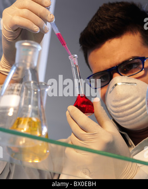 researcher in the laboratory Stock Photo