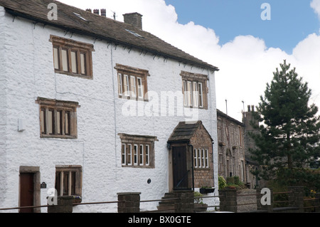 Cottages in the Village of Gisburn in Lancashire in Northern England Stock Photo