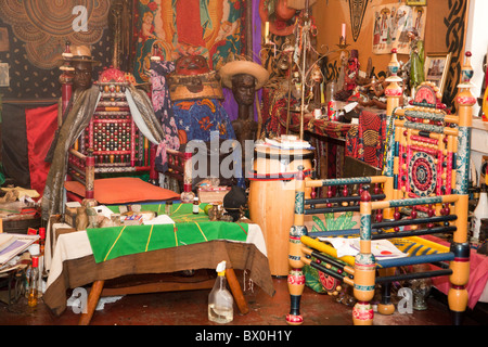 Voodoo Spiritual Temple in New Orleans, Louisiana, established in 1990 by Priestess Miriam and Priest Oswan Chamani. Stock Photo