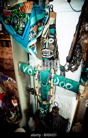 Voodoo Spiritual Temple in New Orleans, Louisiana, established in 1990 by Priestess Miriam and Priest Oswan Chamani. Stock Photo