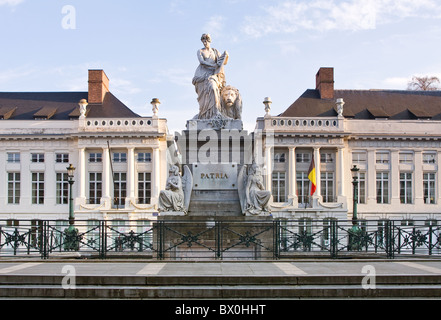 Statue at the Place des Martyrs (Martelaarsplaats) in Brussels, Belgium Stock Photo