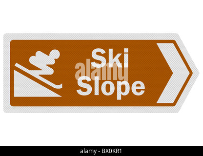 Photo-realistic tourist information-style roadsign, depicting ' Stock Photo