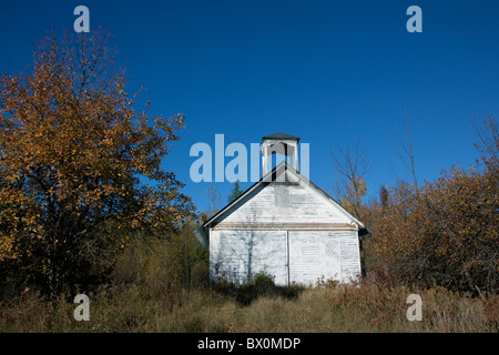 Old abandoned School House Northern Michigan USA Stock Photo