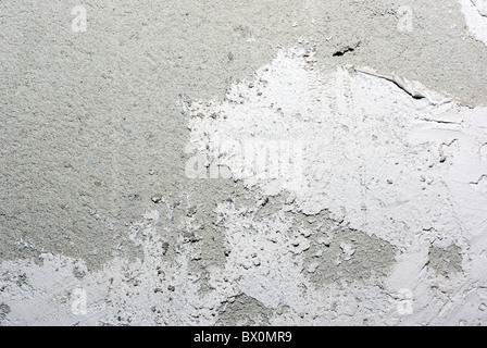 Alabaster plaster with beton concrete wall. Abstract textured background. Stock Photo