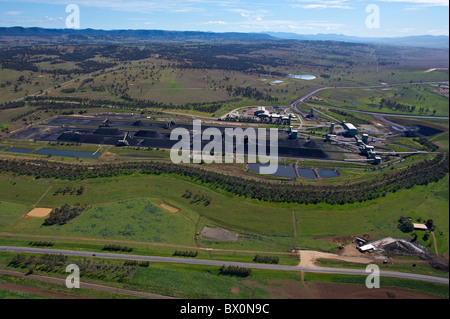 Aerial view of coal processing Hunter Valley NSW Australia Stock Photo