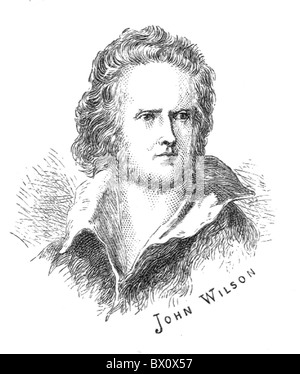 Archive image of historical literary figures. This is John Wilson. John Wilson of Elleray FRSE (18 May 1785 – 3 April 1854) was a Scottish advocate, literary critic and author, the writer most frequently identified with the pseudonym Christopher North of Blackwood's Edinburgh Magazine. He was professor of Moral Philosophy at Edinburgh University (1820–1851). From the archives of Press Portrait Service (formerly Press Portrait Bureau) Stock Photo