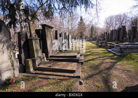 historic cemetary Olsany in Prag, Czech Republic Stock Photo