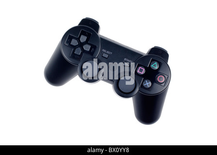 Joystick game controller isolated on white background. Stock Photo