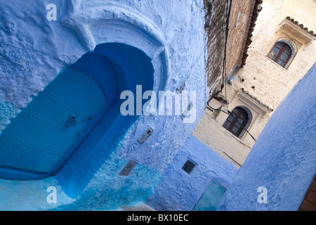 blue streets of Chefchaouen,Morocco Stock Photo