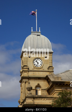 The Clock Tower at Albany Town Hall in Western Australia, erected in 1887. Stock Photo