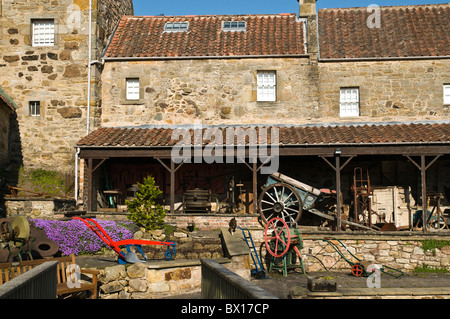 dh Fife folk museum CERES FIFE Fife folk museum display of traditional farming tools scotland Stock Photo