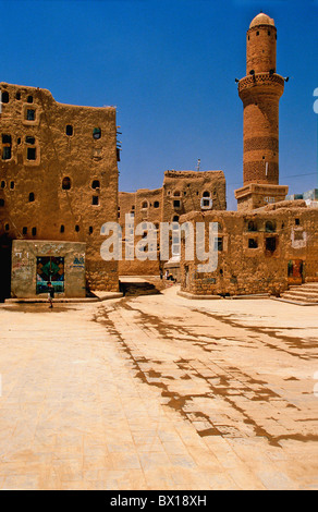 Amran province Province Sana'a Yemen Arabia Orient old town minaret Stock Photo