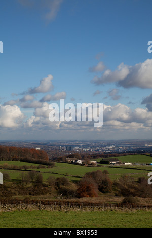 Sheffield, viewed from the Houndkirk Road Stock Photo