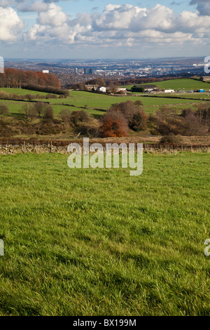 Sheffield, viewed from the Houndkirk Road Stock Photo