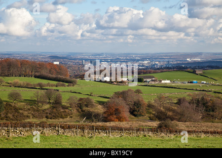 Sheffield, viewed from the Houndkirk Road Stock Photo